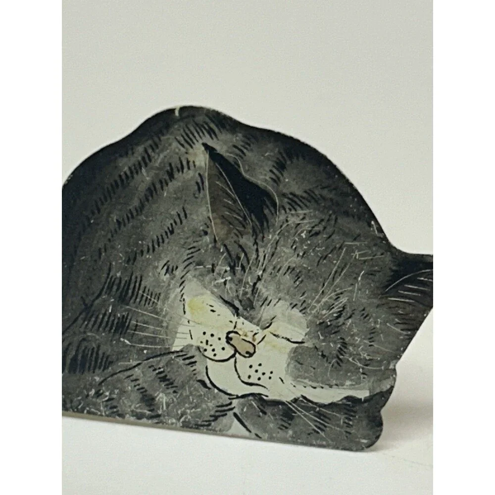 Kitty Ohio Wholesale Sleepy Cat Bendable Tail Vintage Rare Cottage Core Metal